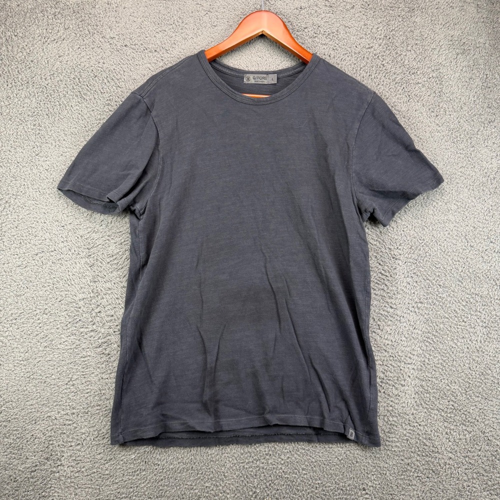 G/FORE Mens Slub Cotton Crewneck T-Shirt Charcoal Gray Size L Made in Peru